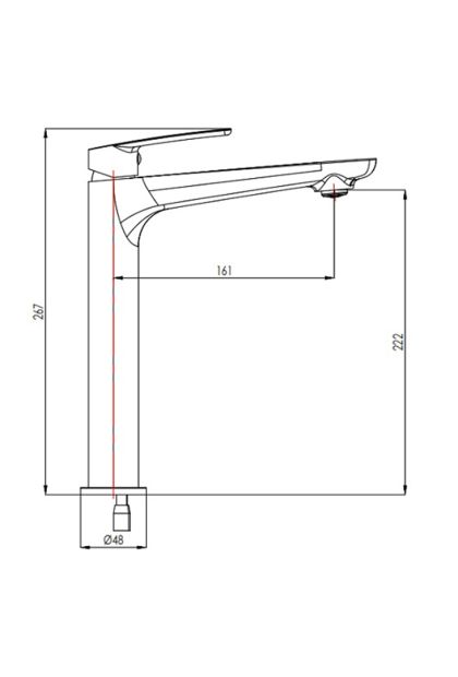 Baterija za umivaonik inox Blitz Eddy 2201 XL