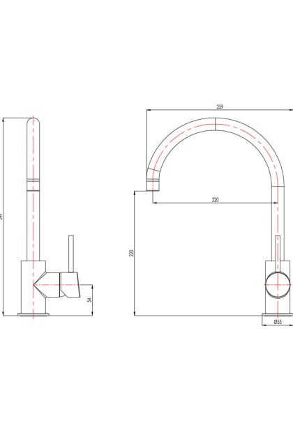 Baterija za sudoper Blitz K 203