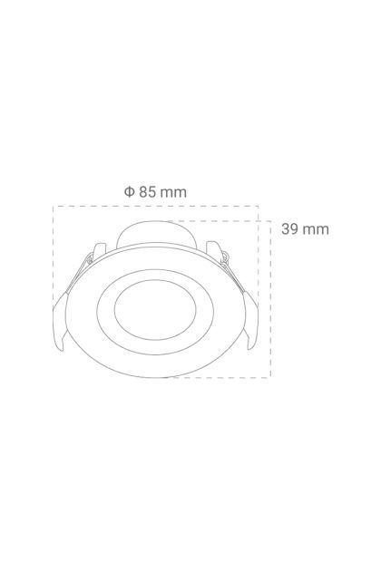 LED downlight 5W, 3CCT 3000K-4000-6500K - crna boja Green Tech