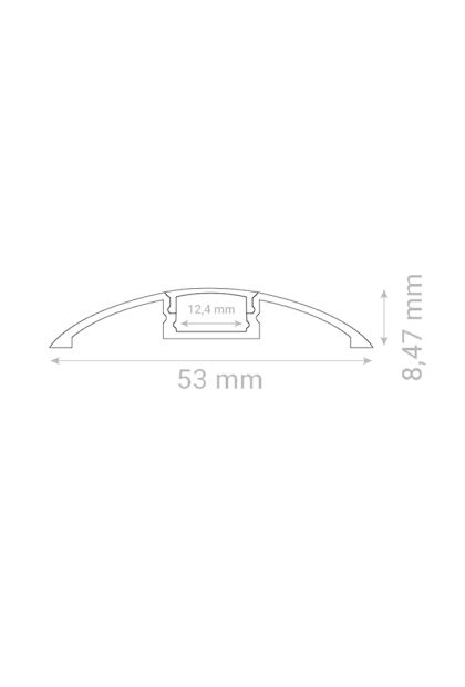 Aluminijski profil nadgradni 56,7X8,47, AP-12MM06 Green Tech