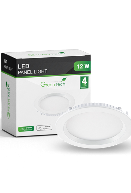 LED panel ugradni okrugli 12W, 6500K, CX-R01-12CW Green Tech