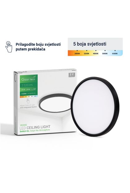 LED plafonjera 24W, CNX-24-BK Green Tech