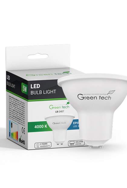 LED sijalica 5W, 4000K,  LB-2407,  LB-2507 Green Tech