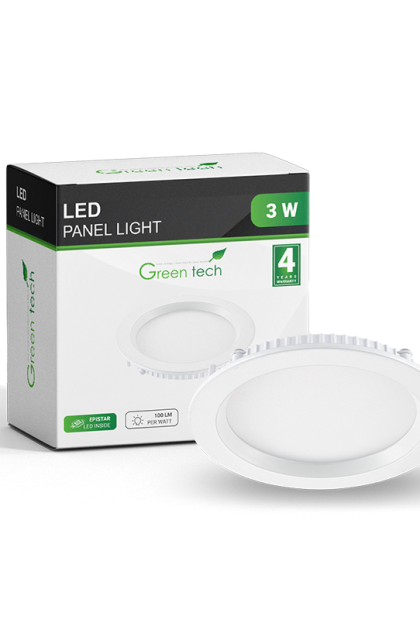 LED panel ugradni okrugli  12W, 3000K, CX-R01-3WW  Green Tech