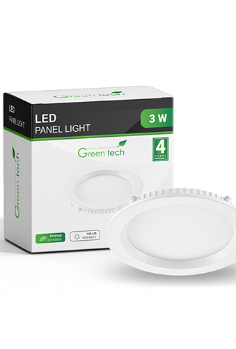 LED panel ugradni okrugli 3W, 3000K CX-R01-3WW Green Tech