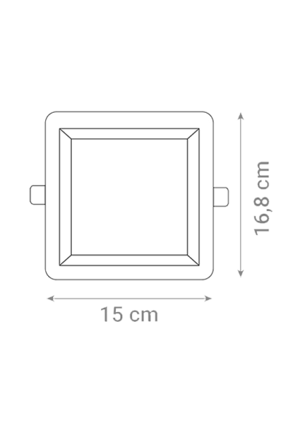 LED panel ugradni kvadratni 12W, 4000K, GL-S01-12NW-2/1  Green Tech