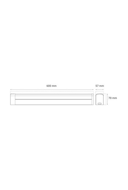 LED lampa zidna kupaonska srebrena 15W,4000K, BTS600 Green Tech