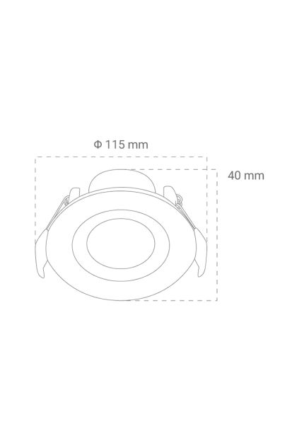 LED downlight crni 9W, DWX-9BK Green Tech