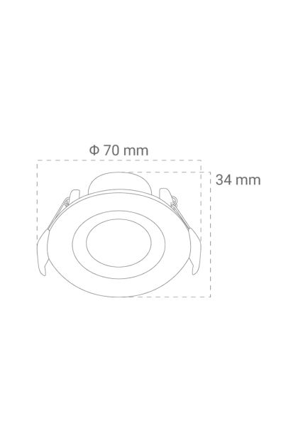 LED downlight crni 3W, DWX-3BK Green Tech