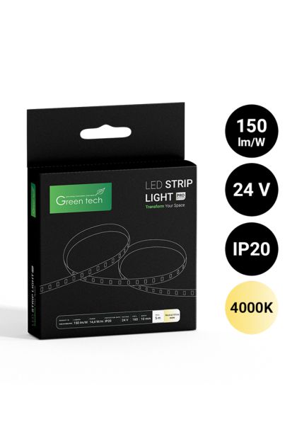 LED traka 160 LED, 4000K, 5m Green Tech