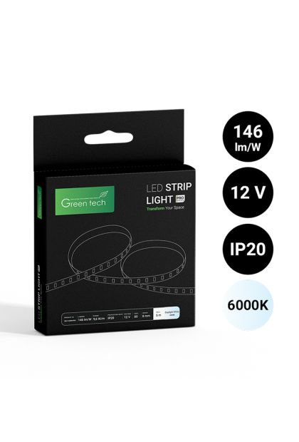 LED traka 80 LED, 6000K, 5m Green Tech