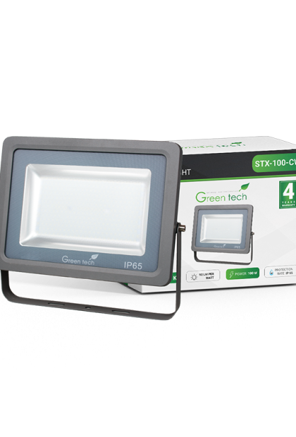 LED reflektor aluminij 100W,6000K, IP65, STX-100 Green Tech