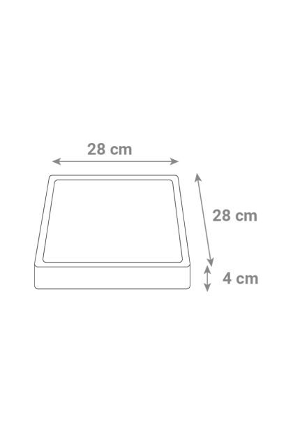 LED panel nadgradni kvadratni 24W, 3000K CX-S02-24WW Green Tech