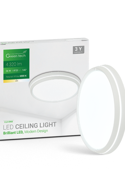 LED plafonjera 36W, 4000K, CLD-8908 Green Tech