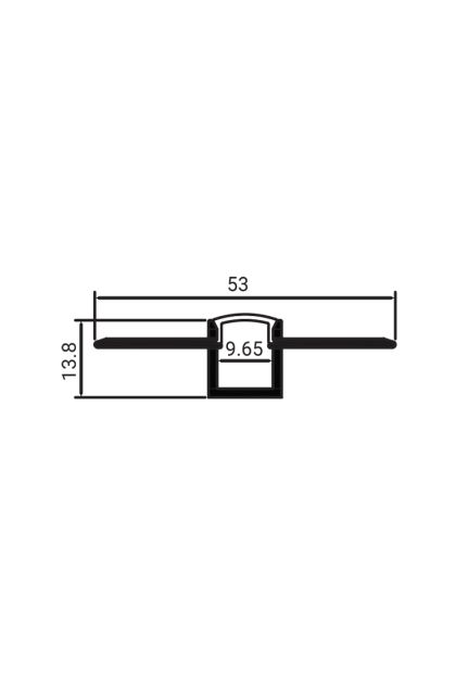 Aluminijski profil ugradni 53x13,8x1000mm AP-5213 Green Tech