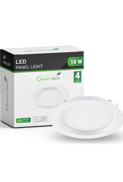 LED panel ugradni okrugli 8W, 4200K, CX-R01-18NW Green Tech