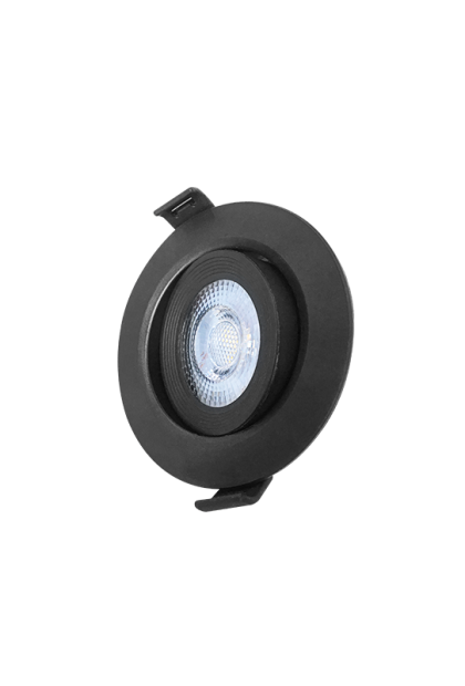 LED downlight crni 3W, 3000K Green Tech