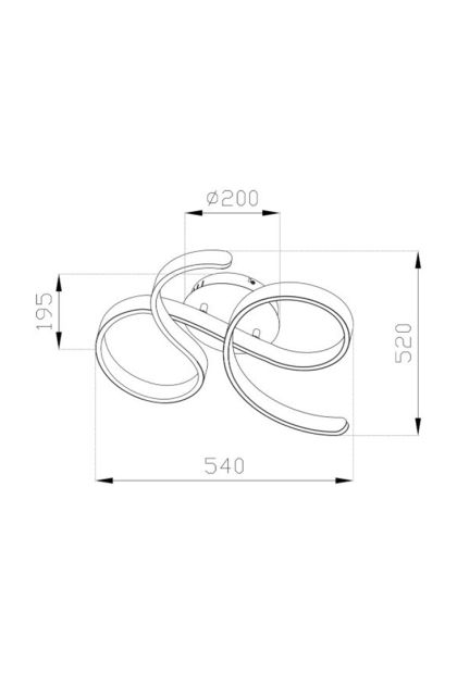 Luster LED Biglia bijeli - dimabilan ML-0803C01 40W Mass Light