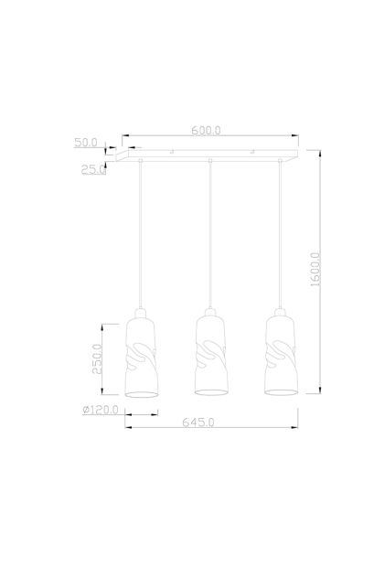 Visilica Twist svia ML-61806 3 3XE27 40W Mass Light