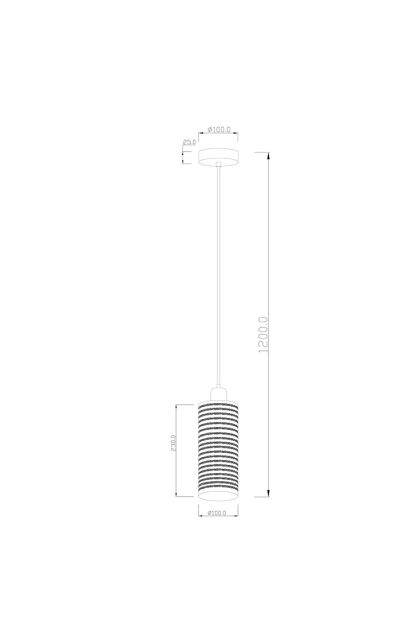 Visilica Lagos siva 513-1 1XE27 40W Mass Light