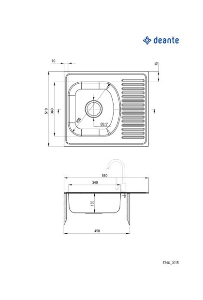 Sudoper 580x510 ZMU 3113