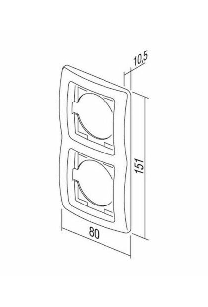 Okvir vertikalni 2 modula Ekonomik OE21PW