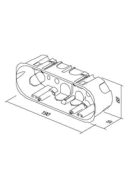 Kutija pravougaona za šuplji zid HM70-U
