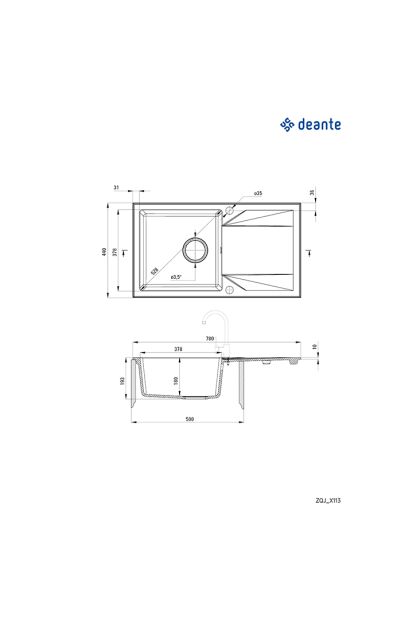 Sudoper granitni Evora 780x440 ZQJ-2113