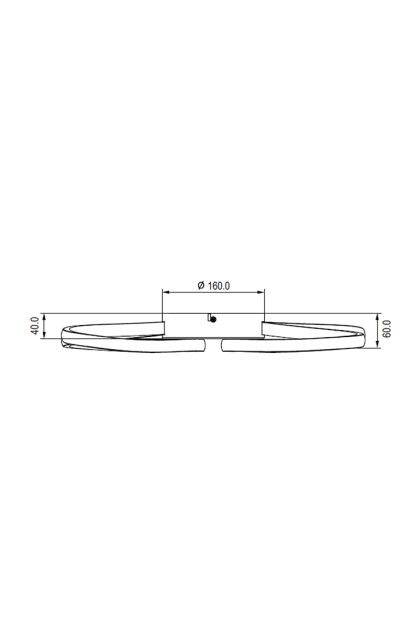 Luster LED Papillon ML-230802 28W crni Mass Light