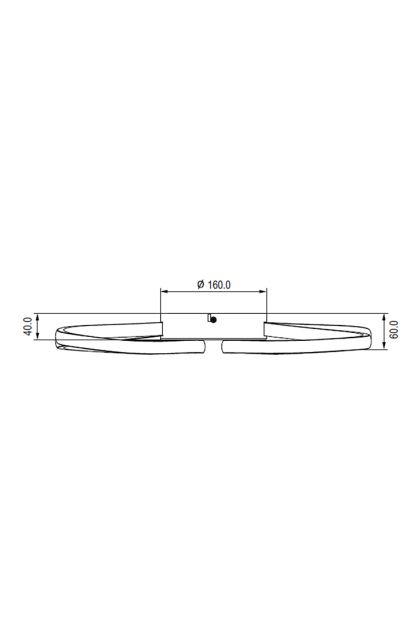 Luster LED Papillon ML-230803A 36W crni Mass Light