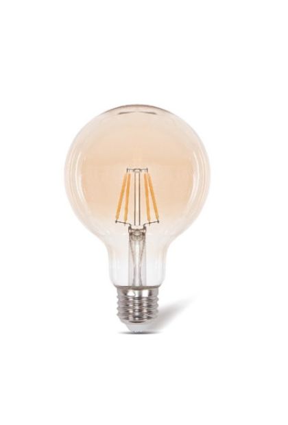 Sijalica LED E-light Filament G95 4W E27 3000K Mass Light