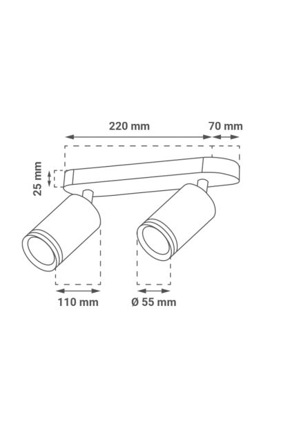 Svjetiljka LED spot Green Tech crna  NYXA-2GU10X2KOM