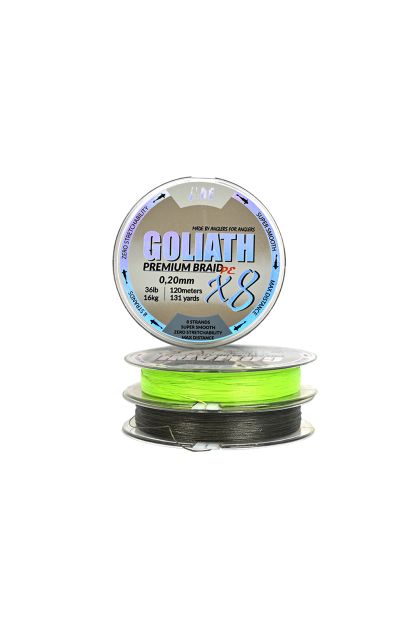 Struna 0,18 mm 120 m Goliath X8 Dark Green Mate MT13122