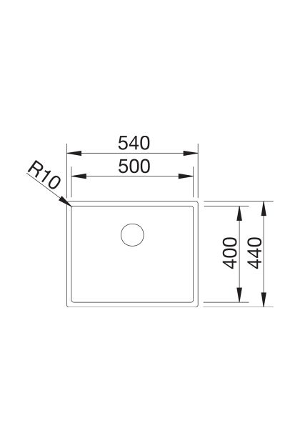 Sudoper Claron 500-IF Dark Steel - bez push control sistema Blanco