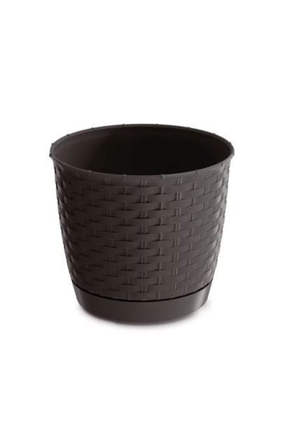 Saksija okrugla 30 cm smeđa DRLO300
