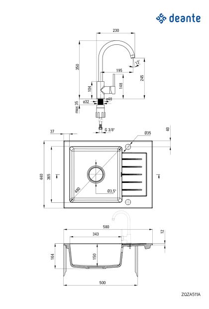 Sudoper + baterija ZQZA511A