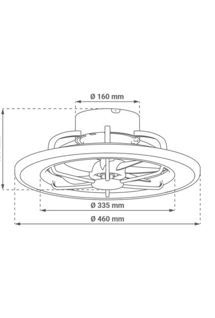 Ventilator stropni sa svjetiljkom 18" 40W 3CCT Green Tech