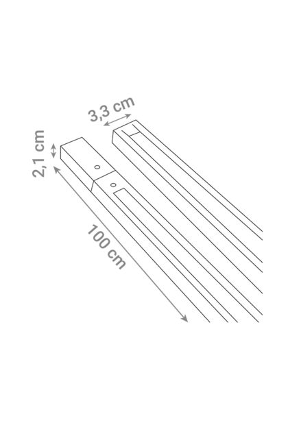 Šina monofazna 1000 x 33 x 21 mm FWA02-1-BK Green Tech