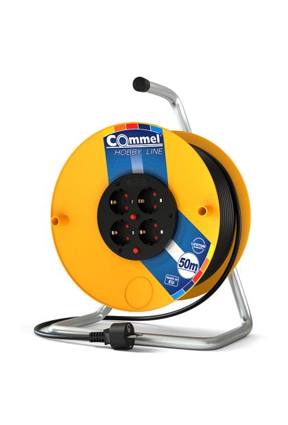 Kabalska motalica H05VV-F 3G1,5 50M SA 4 utična mjesta 0957 Commel