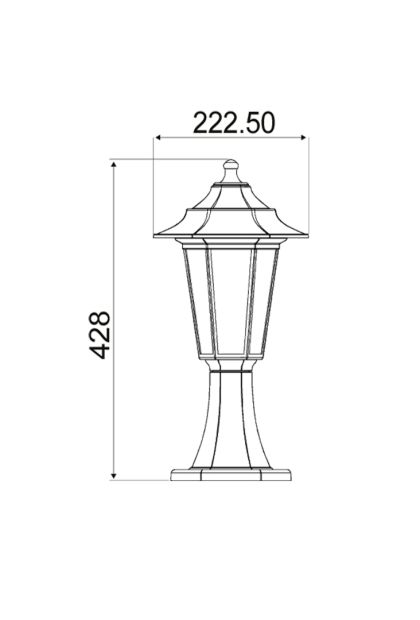 Lampa vrtna bijela