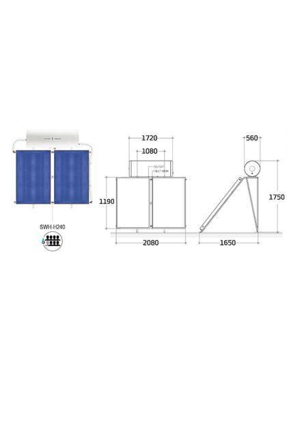 Bojler solarni 240 L H240SO2P