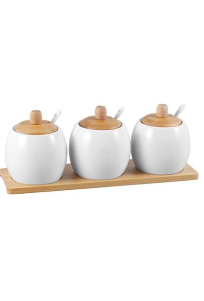 Set kuhinjskih posuda 3/1 keramika i bambus BR-2437