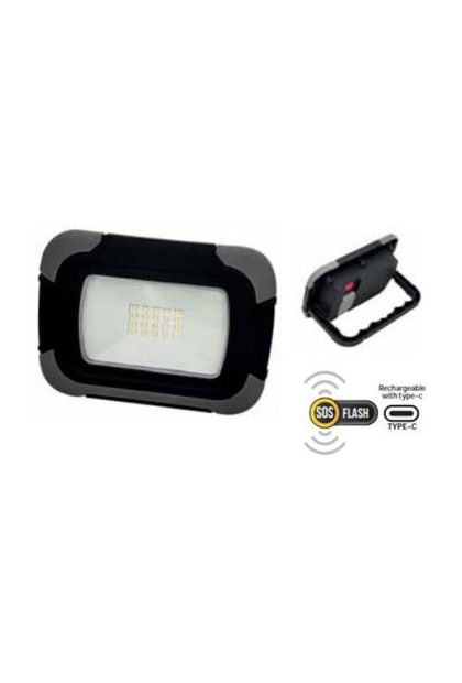 LED reflektor solarni PANDA-10 10W 6400K 3,7V DC