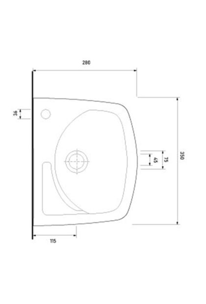 Lavabo Lisa 35 cm 91351 Ege