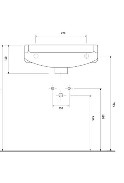 Lavabo Lisa 35 cm 91351 Ege