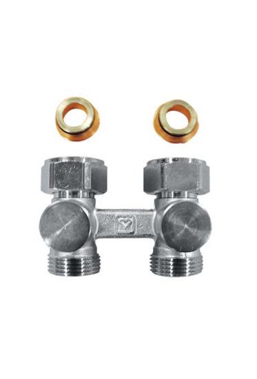 Ventil H dvocijevni EK 3/4" U.N. - 3/4" V.N. ravni 3000 Herz