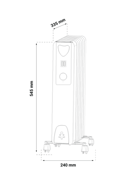 Uljni radijator električni 1500W GH-29-7 Green Tech