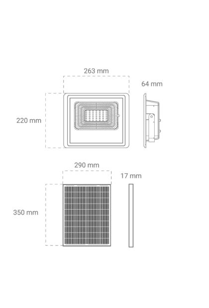 LED solarni reflektor Green Tech 60W, 6500K, IP65 Green Tech