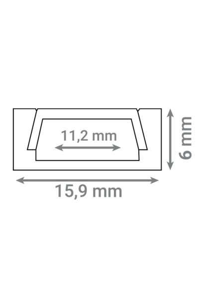 Profil ALU 15,9x8x1000mm nadgradni AP 11MM02 Green Tech