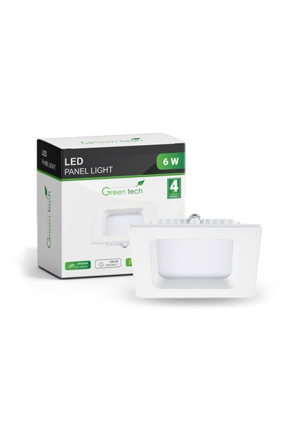 LED panel 6W, 6500K, ugradni, kvadratni CX-S01-6CW Green Tech